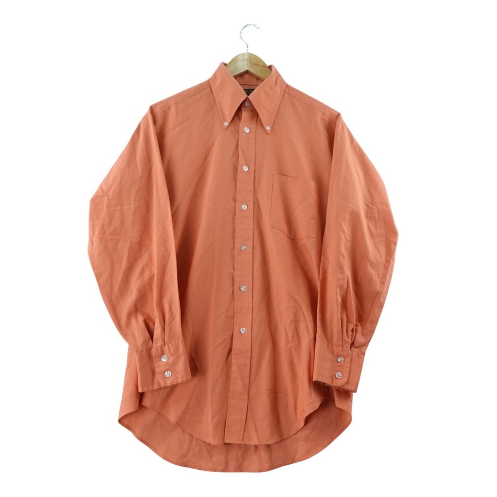 Vintage SEARS Perma Prest Trim Regular Fit Men's L Long Sleeve Button Down Shirt